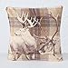 Boltze poduszka dekoracyjna Baldur beż z jeleniem 45 cm x 45 cm poduszka ozdobna beżowa brązowa poduszka ozdobna