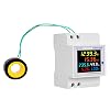 Single Phase Energy Meter Din Rail AC Monitor 6 in 1 Multimeter AC 40-300 V 100 A Voltage Current Voltmeter Ammeter Watt Kwh Frequency Power Meter 110 V External CT