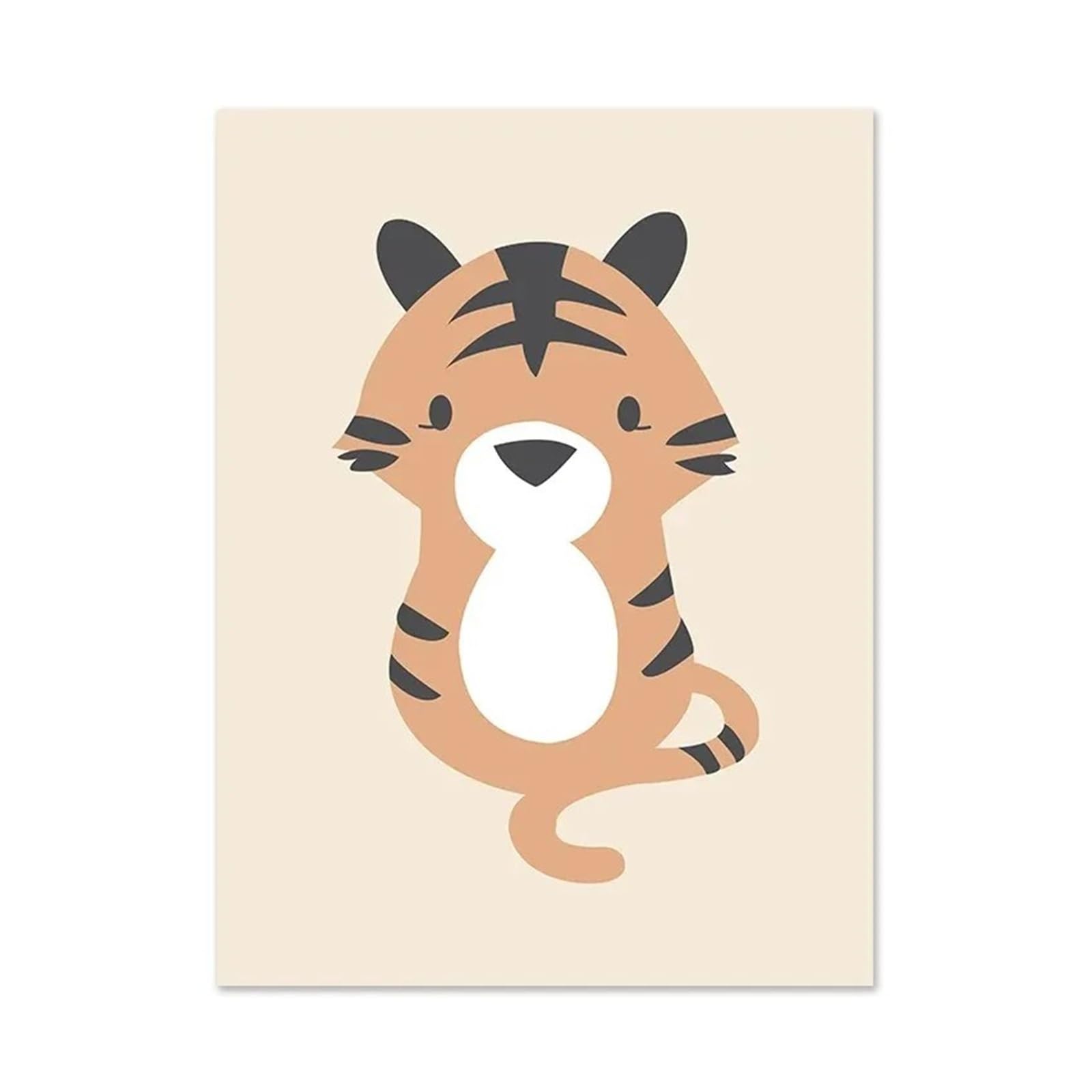 XENITE Wall Art Canvas Prints Canvas Painting Elephant Lion Zebra Giraffe Baby Animals Posters Prints Nursery Wall Art Children Pictures Nordic Kids Baby Room(A,40X50cm)