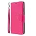 Produktbild Hülle für Galaxy A51 Handyhülle Schutzhülle Leder PU Wallet Bumper Lederhülle Ledertasche Klapphülle Klappbar Magnetisch für Samsung Galaxy A51 - ZIBF100295 Rosa Rot