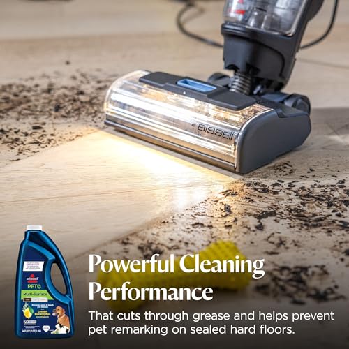 Image of Bissell Multi-Surface Pet with Citrus, 34441, 64oz, Safe on Sealed hard Floors and Area Rugs, Removes tough pet messes and elimantes odors, Lemon Eucalyptus Essential Oils