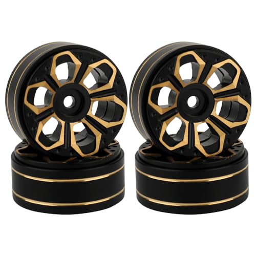 Jantes Beadlock 1.0 laiton pour explorer les parcours de franchissement SCX24 et AX24
