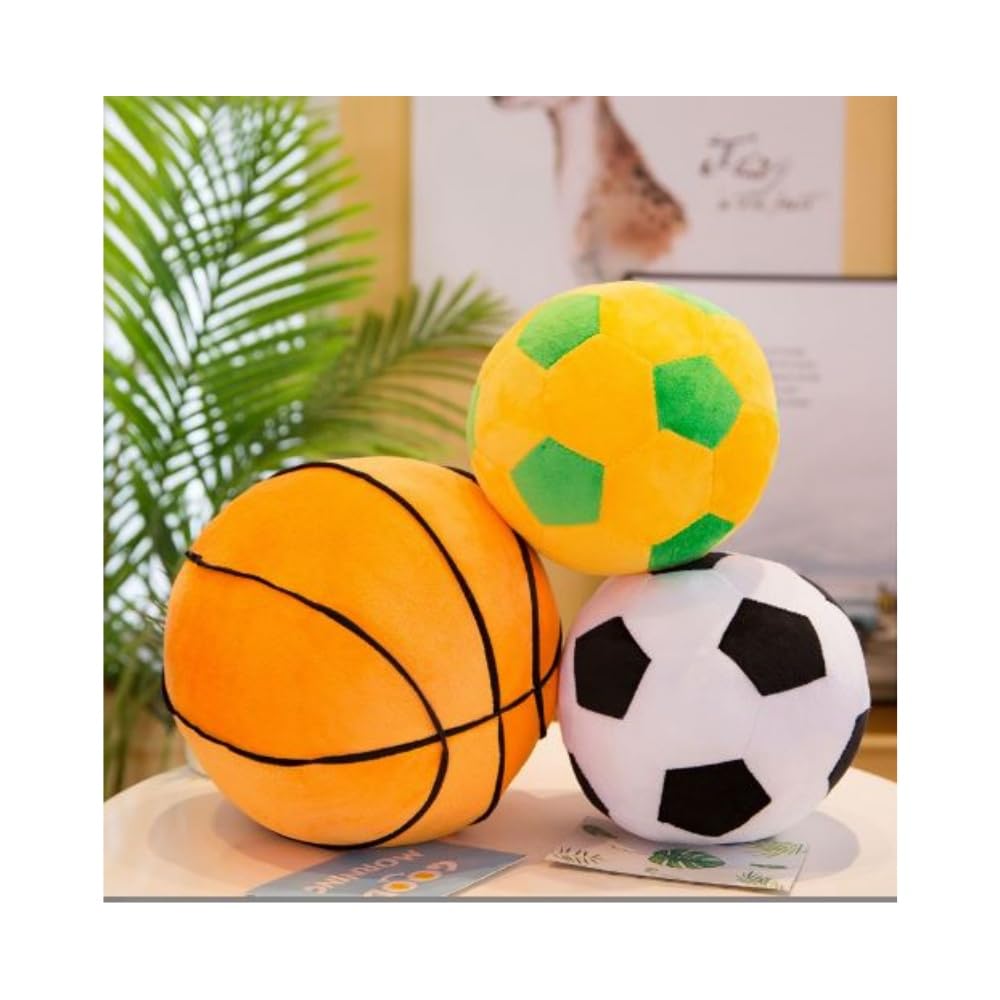 Soft Football Plush Toys Stuffed Sport Throw Pillow Plush Ball Gift Stuffed Animal Room Decor 11" (Black and white) - Image 2
