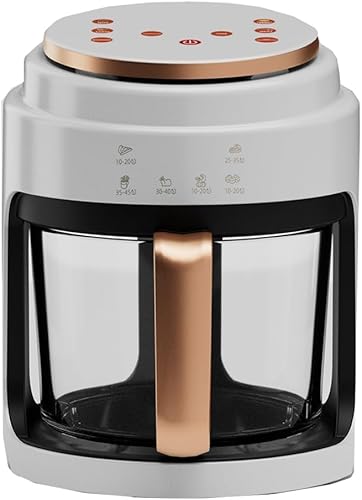 Freidora de aire de 4 L de capacidad, freidora eléctrica automática para el hogar, pantalla táctil LED de 360, freidora baja en grasa, color negro