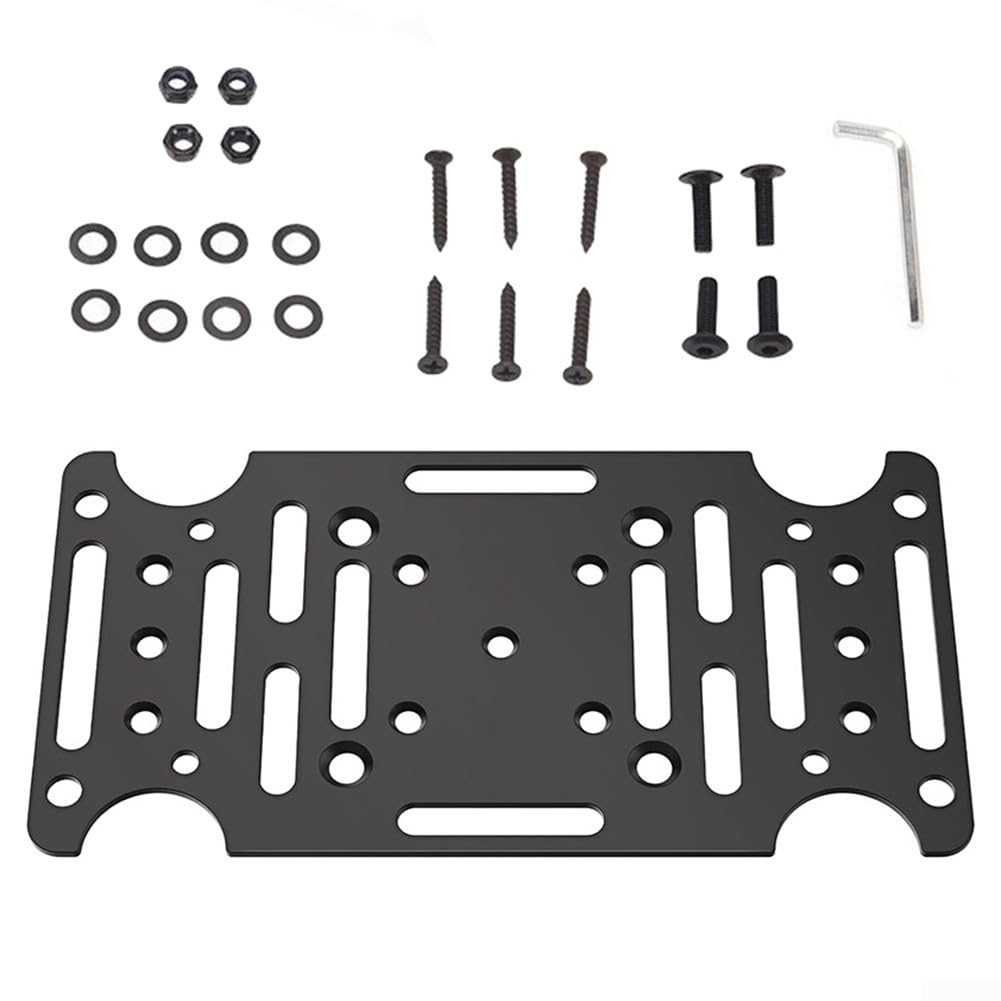 Niceminiwall Support de montage de boîte aux lettres en acier robuste pour poteaux en bois de 4 x 4 et poteaux creux – Plaque adaptateur de montage de poteau avec kit de matériel complet – 4 mm