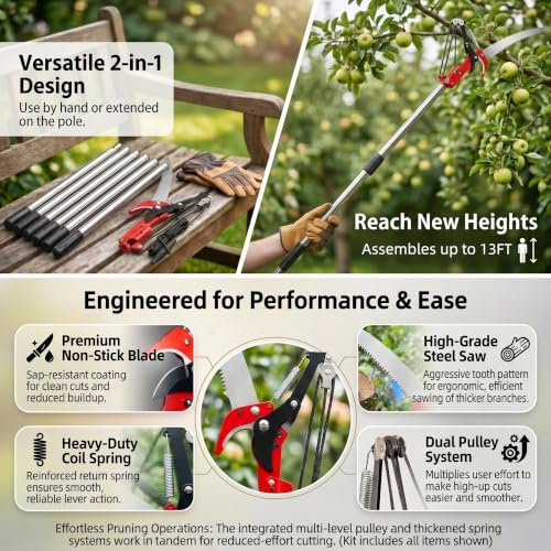 Manual 13.7 Ft Extendable Pole Saw