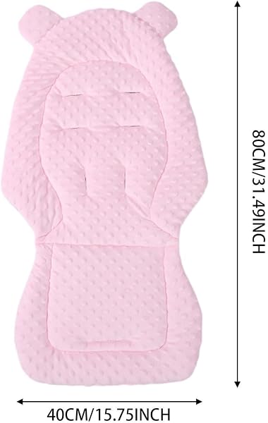 Cojín Para Cochecito De Bebé - Forro De Asiento Universal Transpirable De 15,75 Pulgadas, Almohadilla Reversible De Algodón Suave Con Puntos, Inserto Para Automóvil Infantil | Soporte Corporal P - 2