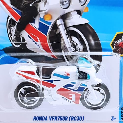 Image of Hot Wheels Honda VFR750R RC30 Moto for Ages 3 Years and Up 224 /250 (White)