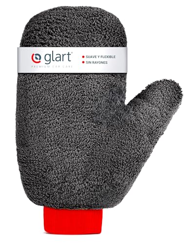 Glart 44FH Guante de Microfibra para Llantas 27×12 cm - Lavado Manual sin Rayas para Llantas de Aluminio, Acero y Tapacubos - Con puño elástico - Alternativa al cepillo - Reutilizable y lavable