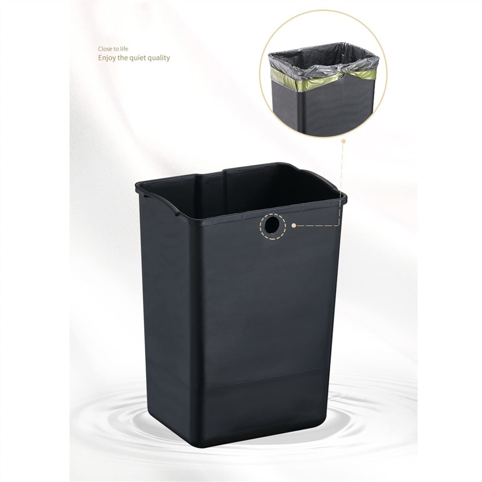 Mülleimer 15l // 21l Mülleimer Home Foot Mülleimer mit Abdeckung Küche Schlafzimmer mit Abdeckung Abfallkorb Büro Papierkorb mit großer Kapazität Papierkorb(15L)
