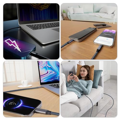 Image of OCPC USB C to USB C Cable Fast Charging (3.2ft /1m) 40 GBPS USB 4 Cable PD 240W Type C to Type C Cord 8K@60Hz Video， Fast Charging Cable Compatible with Computers, MacBook and iPhone15 Type-C