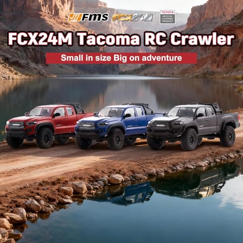 Image of BEEZRC FMS 1 /24 RC Crawler FCX24M Tacoma Toyota Official Licensed ABS Hard Body 4WD Off-Road RC Rock Truck,2-Speed Transmission, Hobby Grade Remote Control Car for Adults RTR Blue