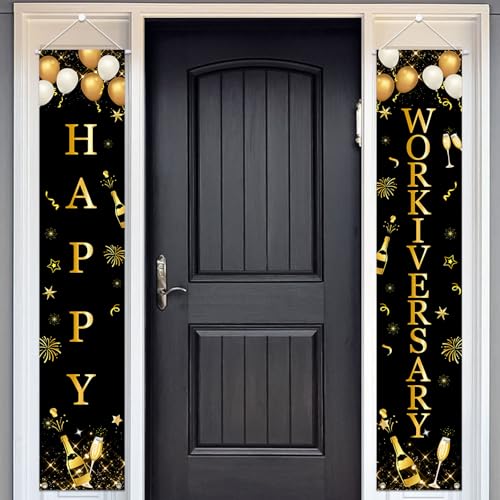 Décoration d'intérieur pour anniversaire de travail avec panneau de fête