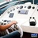 Pyle Marine Bluetooth Stereo Radio - 12v Single DIN Style Digital Boat In dash Radio Receiver System with Built-in Mic, Digital LCD, RCA, MP3, USB, SD, AM FM Radio - Remote Control - PLMR21BT (White)