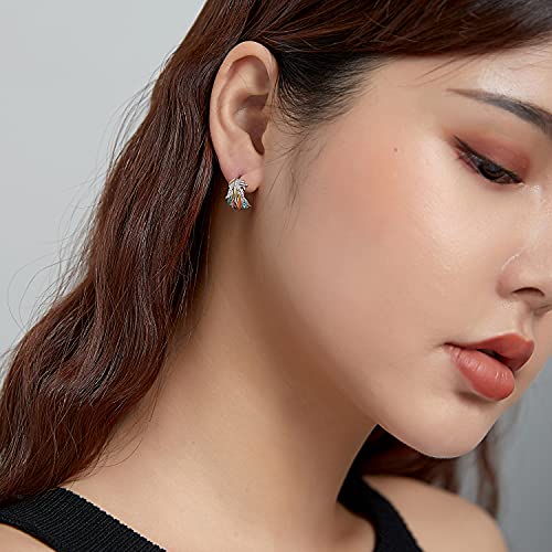 Boucles d'oreilles plume argent 925 le cadeau ethnique idéal