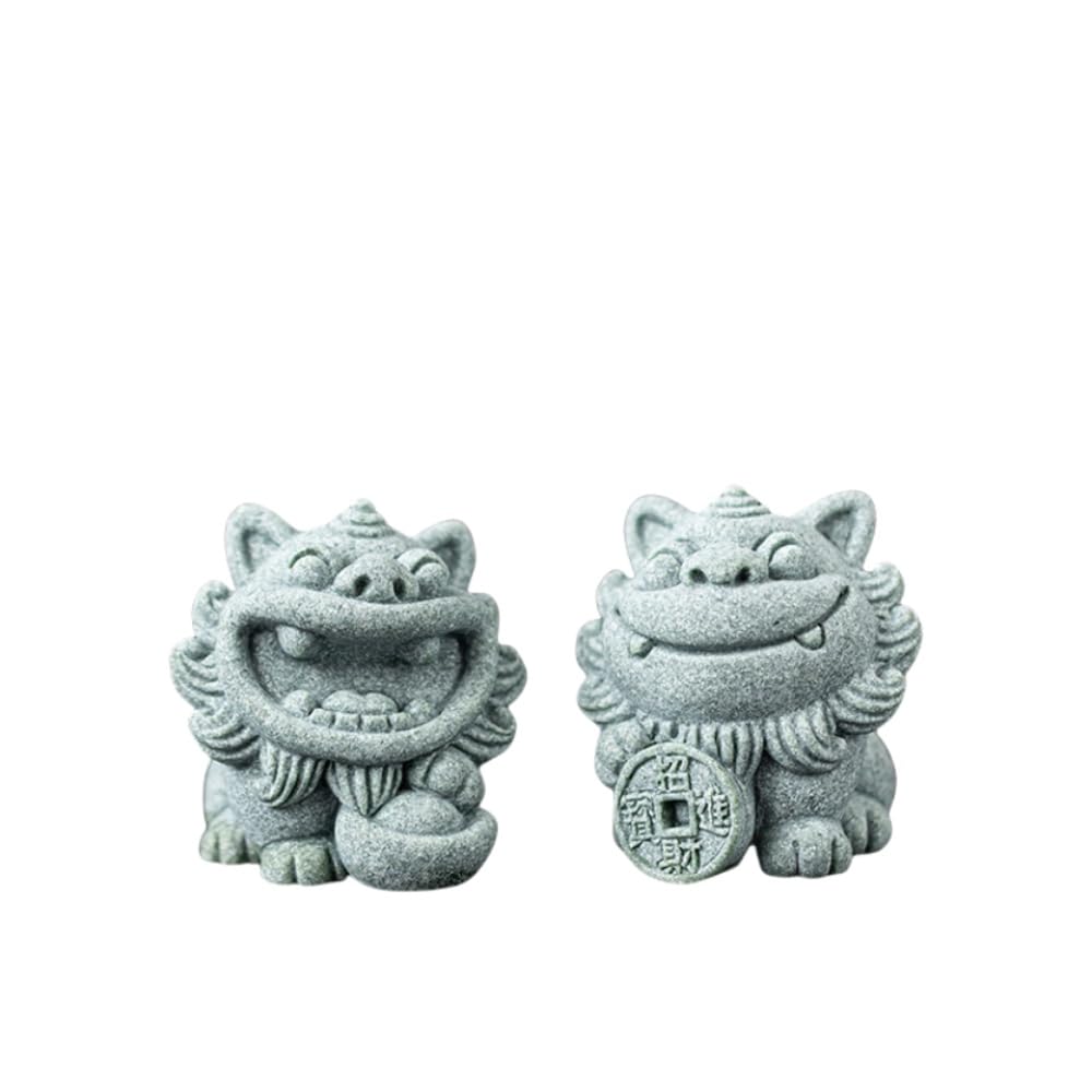 Amazon.co.jp: Aeroor 置き物 獅子 魔除け 置物 玄関 かわいい