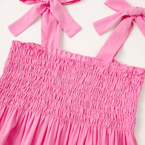 Magic Park Baby Toddler Girl Sleeveless Ruffle Dresses Child Summer Tiered Tie-Strap Beach Sundress Teen Casual A-Line Dress4