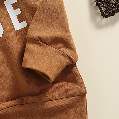 Infant Sweatshirt Toddler Crewneck Sweater Newborn Hoodies Baby Boy Girls Clothes Letter Printed Fall Spring Pullover (Yellow, 18-24 Months) #TOP4