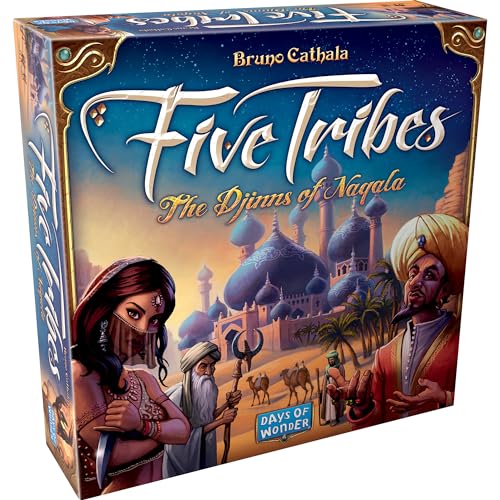 Image of Five Tribes Board Game - Conquer the Sultanate of Naqala! Worker Placement Strategy Game for Kids & Adults, Ages 13+, 2-4 Players, 40-80 Minute Playtime, Made by Days of Wonder
