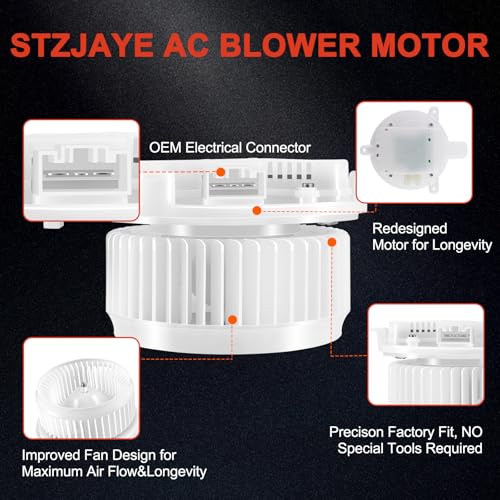 Image of 700298 AC Blower Motor Fan 87103-0C051 Front HVAC Heater Motor Replacement Compatible with Toyota for Sienna 2011-2020, for Sequoia 2008-2022 Replace 871030C051 75050