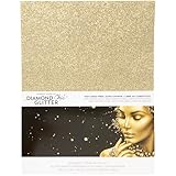 Glitter Cardstock 8.5 x 11 - Shed-Free Sparkly Craft Paper for Scrapbooks, Card Making, DIY Art Projects - 20 Sheets, 85lb Heavyweight, 230 GSM, Gold Dust