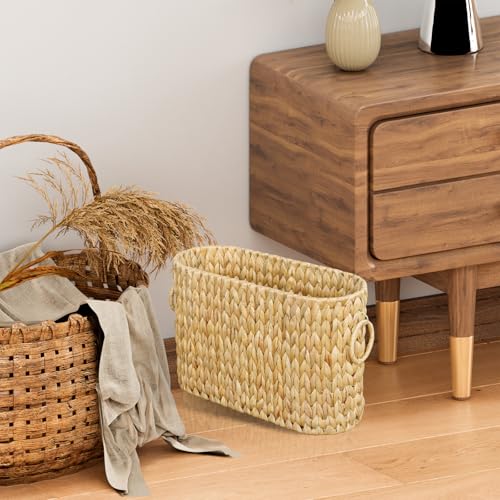Endymion-Toilet-Paper-Storage-Basket-Woven-Hyacinth-Toilet-Paper-Holder-Basket-with-HandleWicker-Decorative-Farmhouse-Boho-Bathroom-Basket-for-Toilet-PaperFree-Stand Endymion Toilet Paper Storage Basket Woven Hyacinth Toilet Paper Holder Basket with HandleWicker Decorative Farmhouse Boho Bathroom Basket for Toilet PaperFree Stand