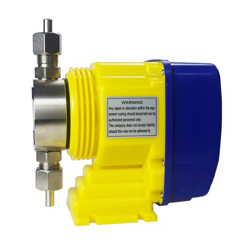Pompe doseuse chimique, pompe de dosage pour le traitement des eaux usées, pompe doseuse réglable de 0 à 20 l/h pour le chlore, le PAC, les polymères et le contrôle du pH, tension personnalisable