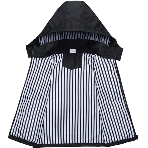 Image of Boys Rain Jacket with Detachable Hood Lightweight Raincoats for Kids
