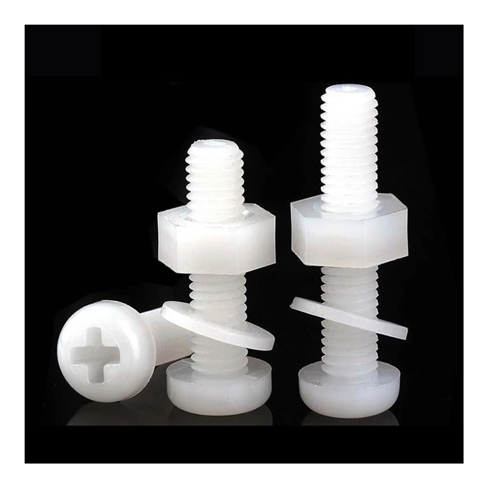 Dado in plastica con rondella larga ed esagono per chiave da 10 mm