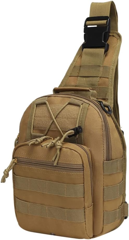 屋外の男性チェストバッグケース メンズスリングバッグナイロンチェストショルダーバッグ手無料軽量ライトブラウンチェストリグバッグクロスボディバックパックメッセンジャーバッグスモールトラベルポーチ 最大64 オフ