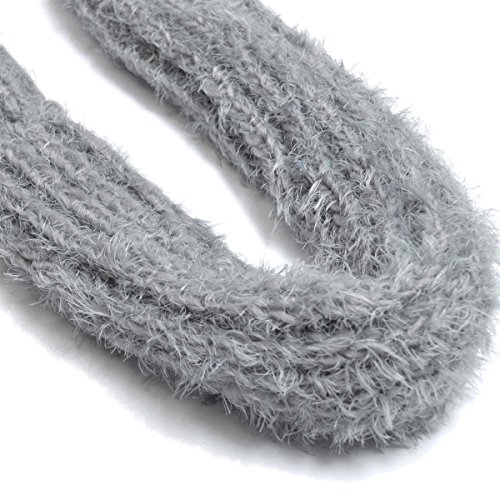 Super Soft Solid Color Winter Rib Knit Fur Thick Infinity Loop Circle Scarf4