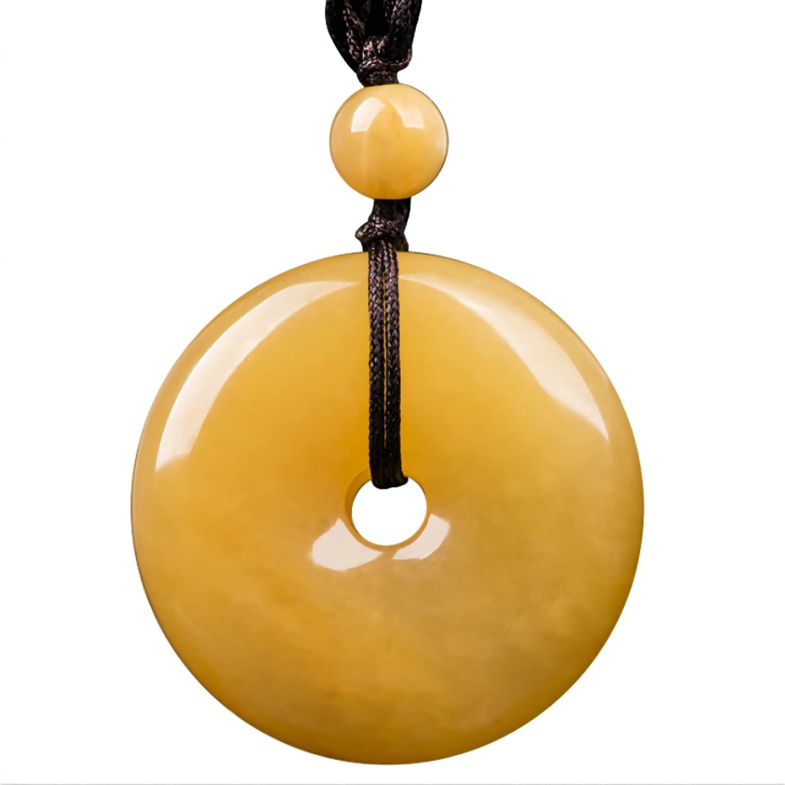 SJGTCMKJ Chicken Butter Yellow Beeswax Pendant Necklace,Men's And Women's Necklace Jewelry