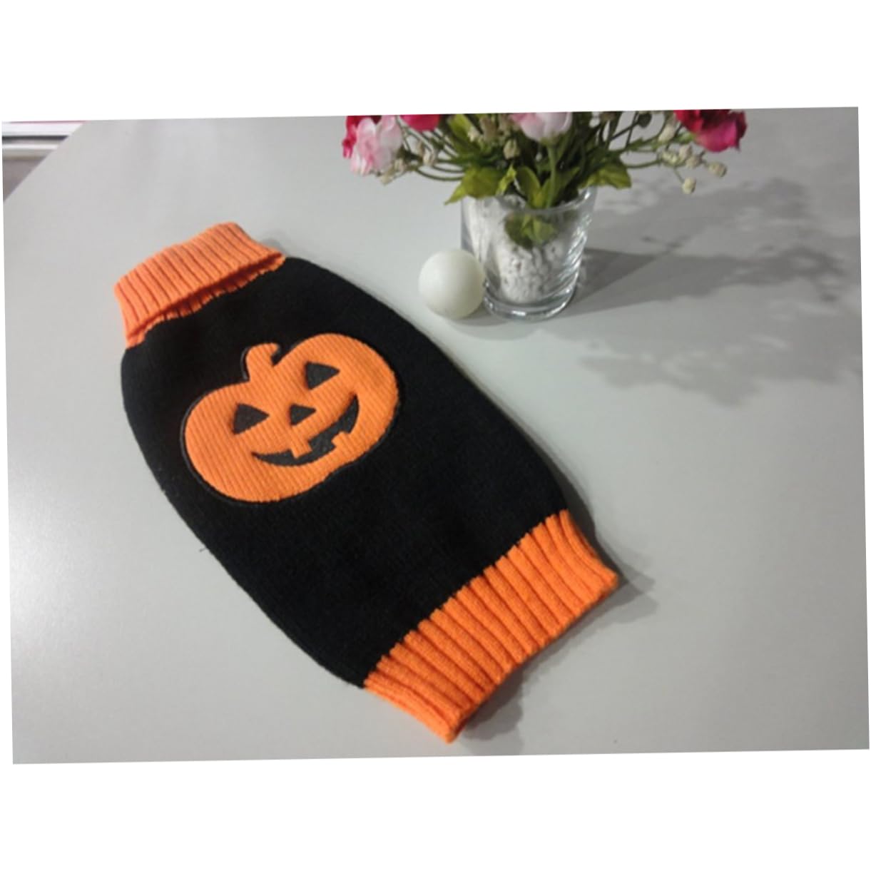 BESPORTBLE Pull pour Animal De Compagnie 3 Pièces Costume De Citrouille Dhalloween pour Petit Chien Chiot Pull Chaud Confortable Et Extensible
