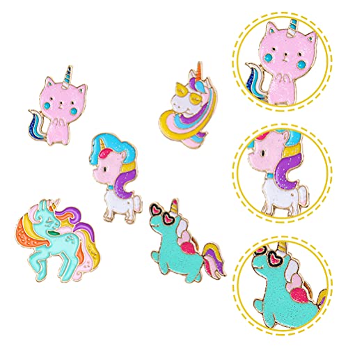 LUOZZY 10pcs Unicorn Enamel Pins Set Cute Pins for Backpacks Aesthetic Kawaii Animal Lapel Pin Brooch Pin Breastpin Unicorn Gifts Unicorn Party Supplies4
