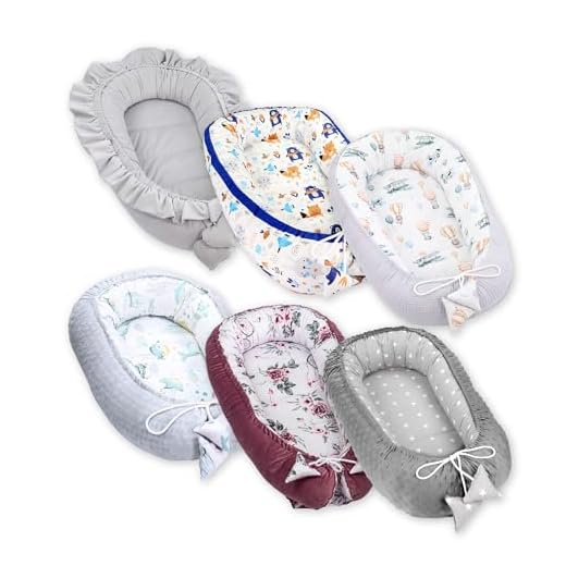 Babynest capullo recién nacido 90 x 50 cm - Nido de bebé hecho a mano nido de algodón Variante aleatoria