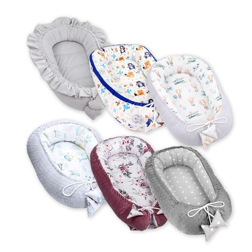 Riduttore lettino neonato - 90x50 cm baby nest trasportabile per neonati nido culla pod cocoonababy babynest antisoffoco Variante casuale