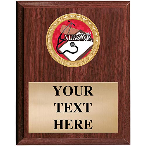Nursing Plaques - 5x7 Customized Nurses Medical Trophy Plaque