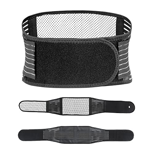 Konxi Ceinture de Soutien Dorsale, Tourmaline Magnétique Ceinture de Soutien à Dos BasLombaires Auto-Chauffage (M)