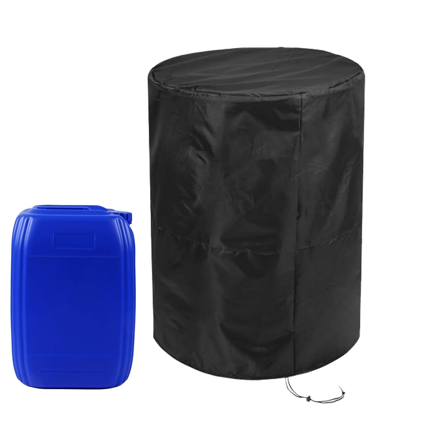 Housse de protection pour tonne à eau imperméable, bâche complète en tissu Oxford, adaptée pour tonne à eau étroite, baril de pluie, baril à vin, coupe-vent, résistante à l'hiver, résistante aux