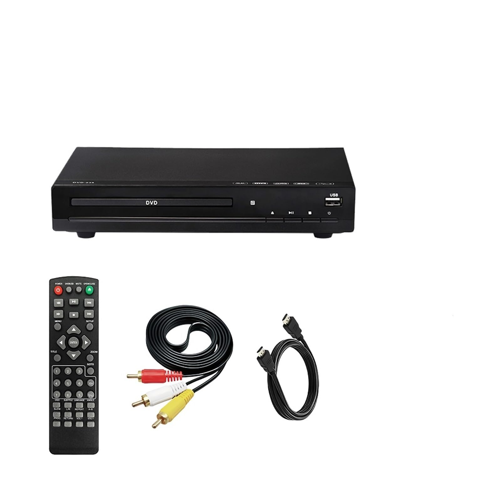 Dcdcd One Color Dvd-225 Home Dvd Cd Player - Digital Multimedia Disc Player With Av Output & Remote Control