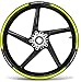 KIT STRISCE ADESIVE MOTO per CERCHI 17 compatibile con YAMAHA TRACER 900 GIALLO FLUO