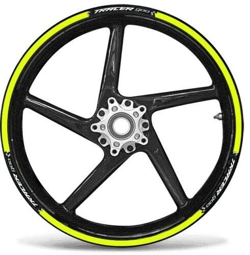 Kit Adesivi Riflettenti Per Cerchi Moto – Impermeabili E Super Resistenti Per YAMAHA Tracer 9, 900, 7 GT E 9GT (Style 17)