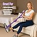 Heclia 45 Inch Leg Lifter Strap with Multi Loops, Post Surgery Recovery Aid for Hip Replacement & Knee Surgery, Assist Device for Adults & Elderly to Get in and Out of Bed, Durable Adjustable(Purple)