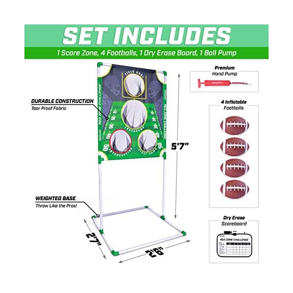 GoSports Football & Baseball Toss Games Available in Football Red Zone