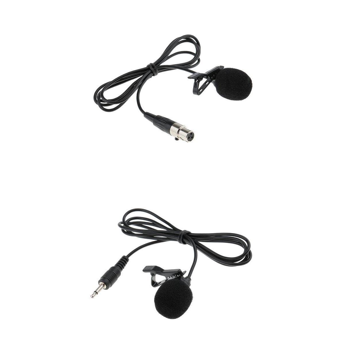2 Pcs Lavalier Lapel Tie Clip-on Vacuum Tube Microphone Black-picture-24
