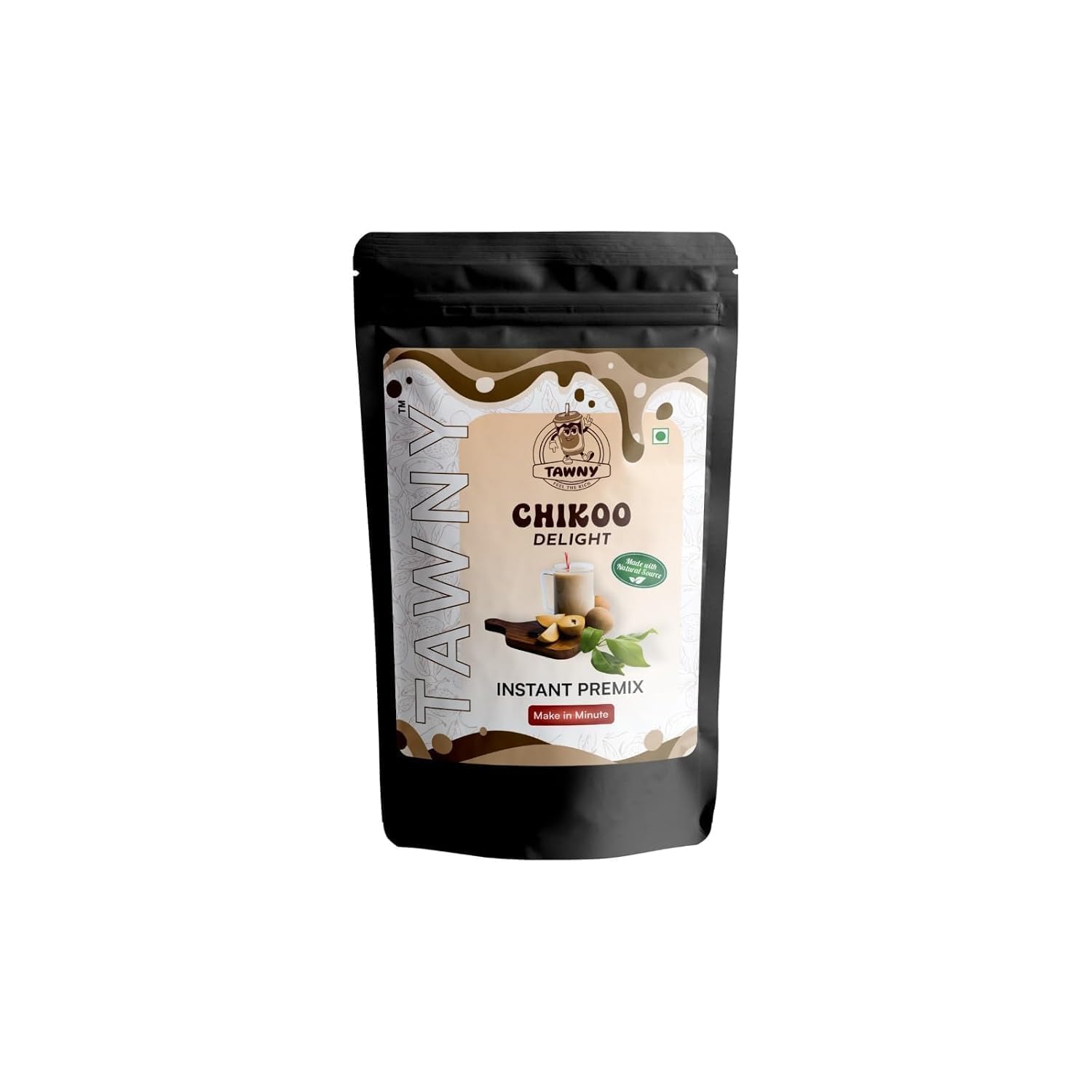 Tawny Chikoo Milkshake Instant Premix | Creamy Sapota Flavoured Drink Mix | Instant Milkshake Powder | Rich & Smooth Fruit Beverage | Easy to Prepare | Pack of 1-image-37