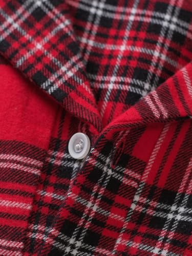 Men's Flannel Nightshirt Long Cotton Nightgown with Pockets4