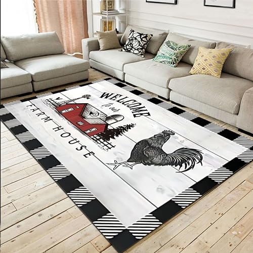 Tapete decorativo en acrílico 4x6 ft con diseño vintage