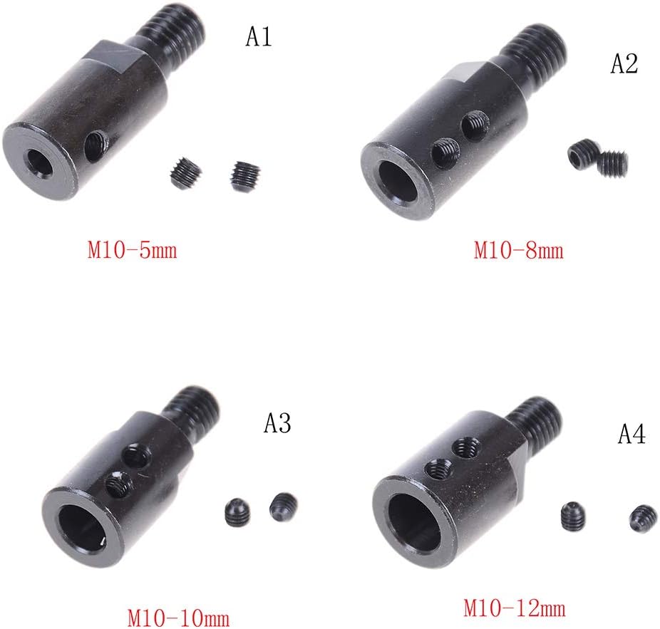 between buringfor 1 Pc Shank M10 Arbor Mandrel Connector Adaptor Cutting Tool M10 Mandrel Connector 5mm/8mm/10mm/12mm