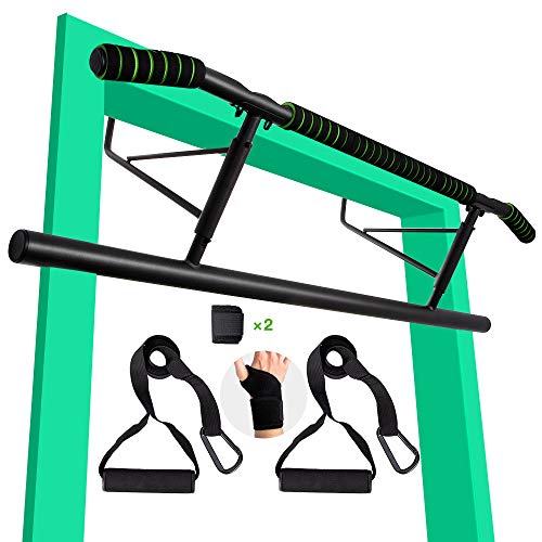 Pull up Bar for Doorway, Heavy Duty Door Pull Up Bar Chin Up Bar Angled Grip Strength Training Pull-up Bars Iron Gym Workout Equipmen,Easy-to-Storage Exercise/Workout Bar No Screws